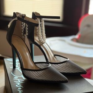 Betsy Johnson sheer stilettos embellished ankle
Never been worn
